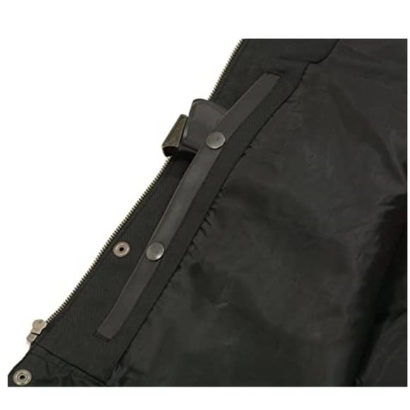 NWT SOA Mens Leather Club Style Vest With Gun Pocket Size 3XL Black $130 GG183 - Picture 3 of 5